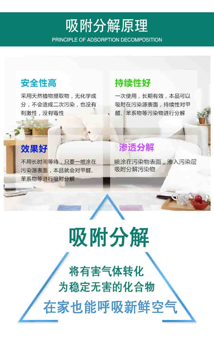 吸附分解原理，吸附分解，將有害氣體轉化為穩(wěn)定無害的化合物，在家也能呼吸新鮮空氣